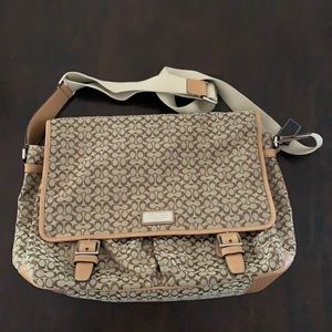 Coach brown messenger bag